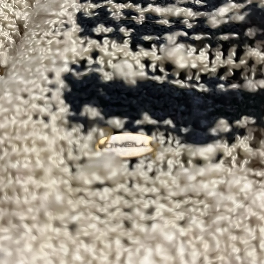 O’Neill waterfall boho skater stripe open knit crochet sweater coastal cardigan - Picture 5 of 6